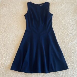 American Living Navy Fit and Flare Dress